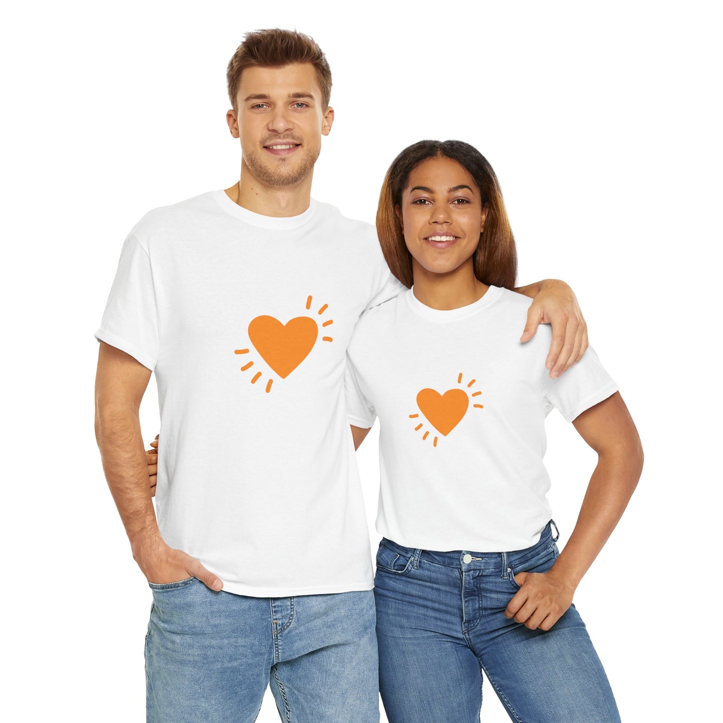 Unisex Heavy Cotton Tee - Big Heart - NSW