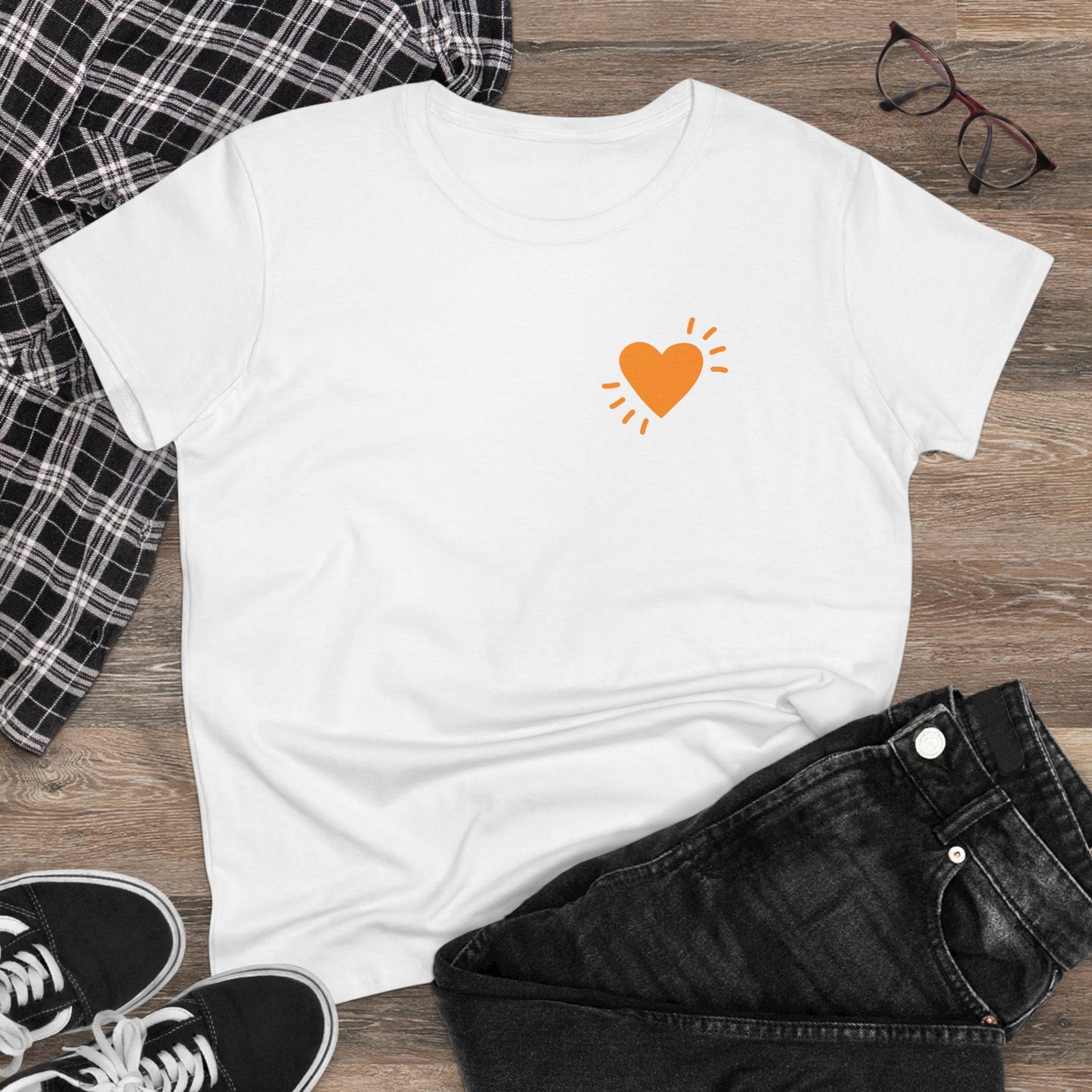 Women's Cotton Tee - Small Heart - NSW