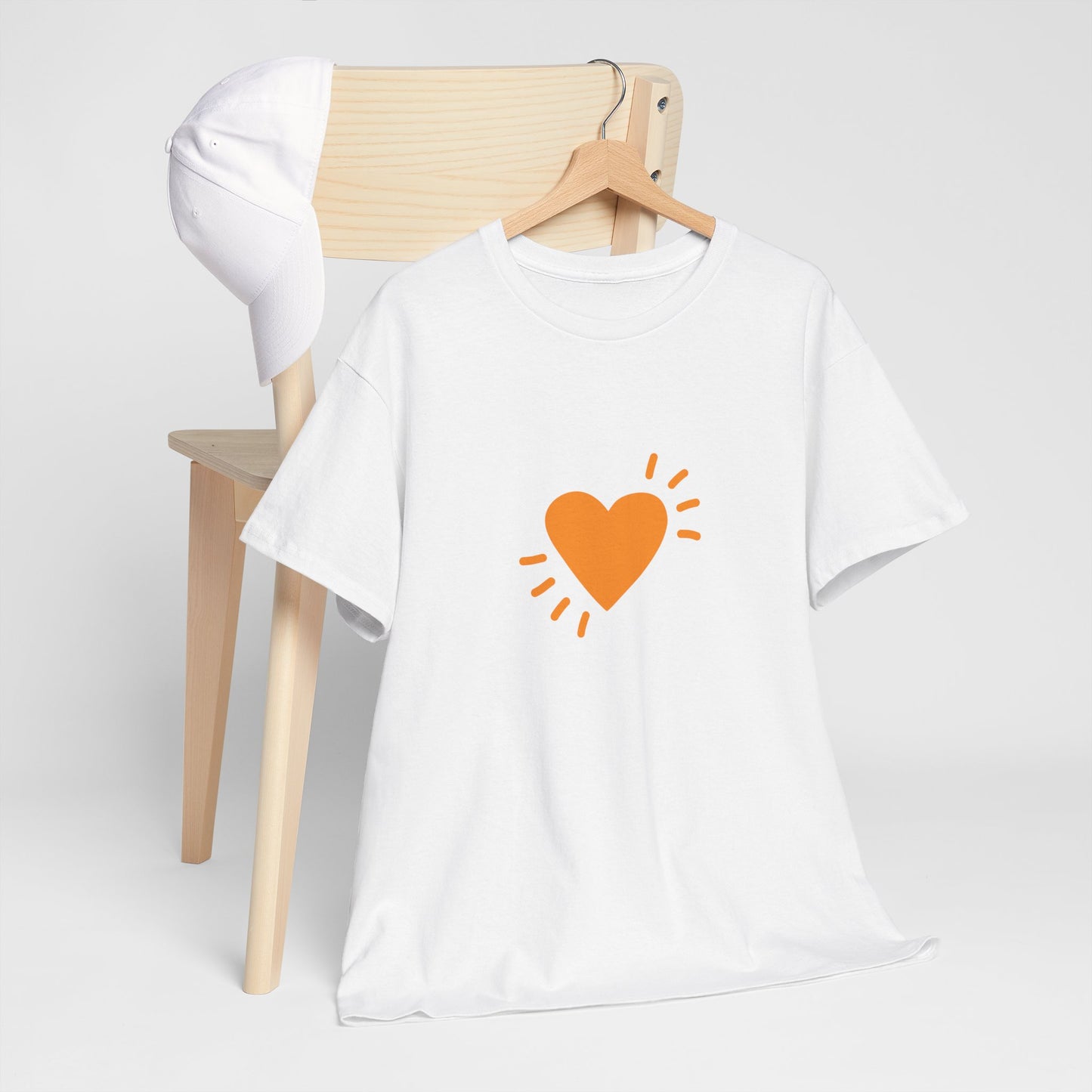 Unisex Heavy Cotton Tee - Big Heart - SA