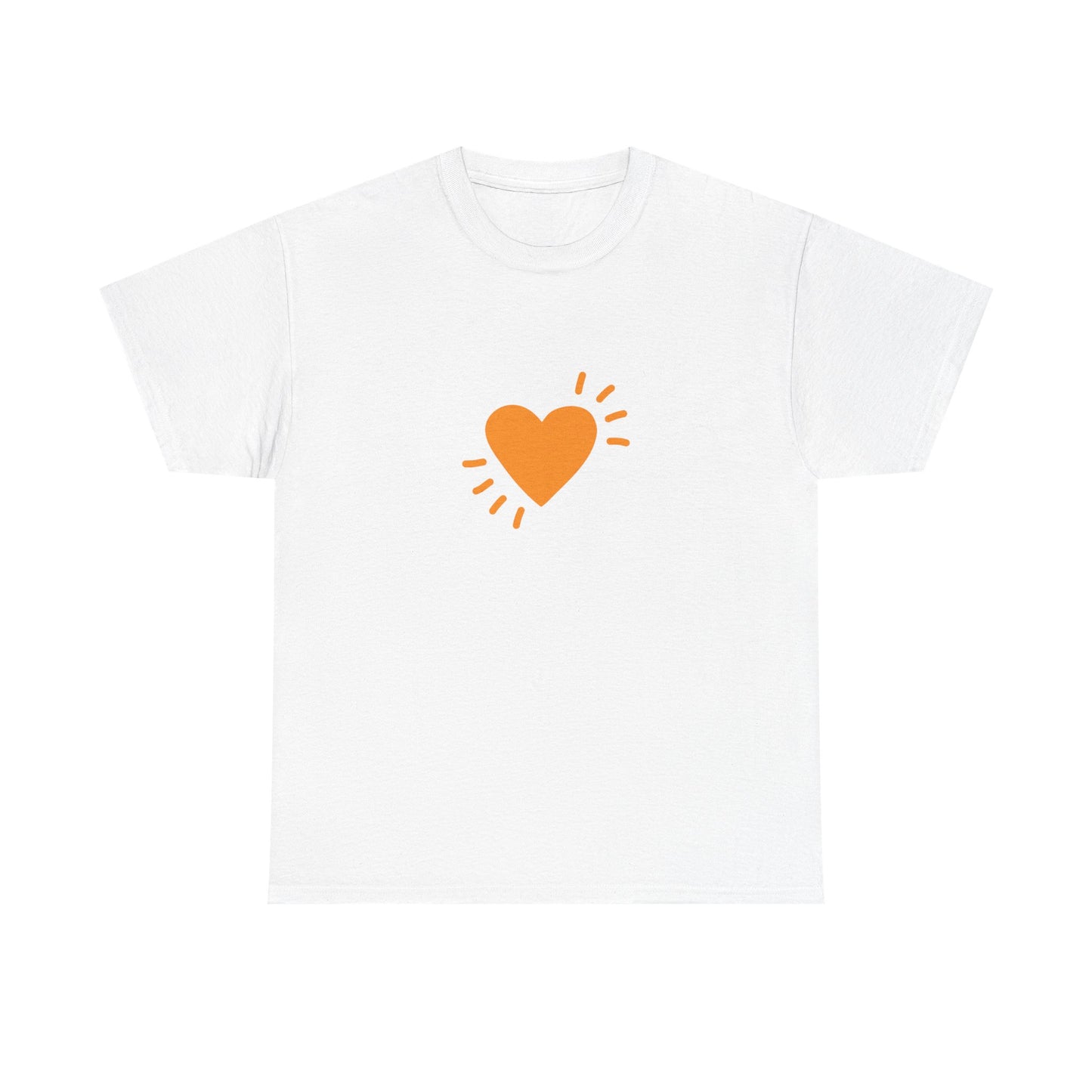 Unisex Heavy Cotton Tee - Big Heart - SA