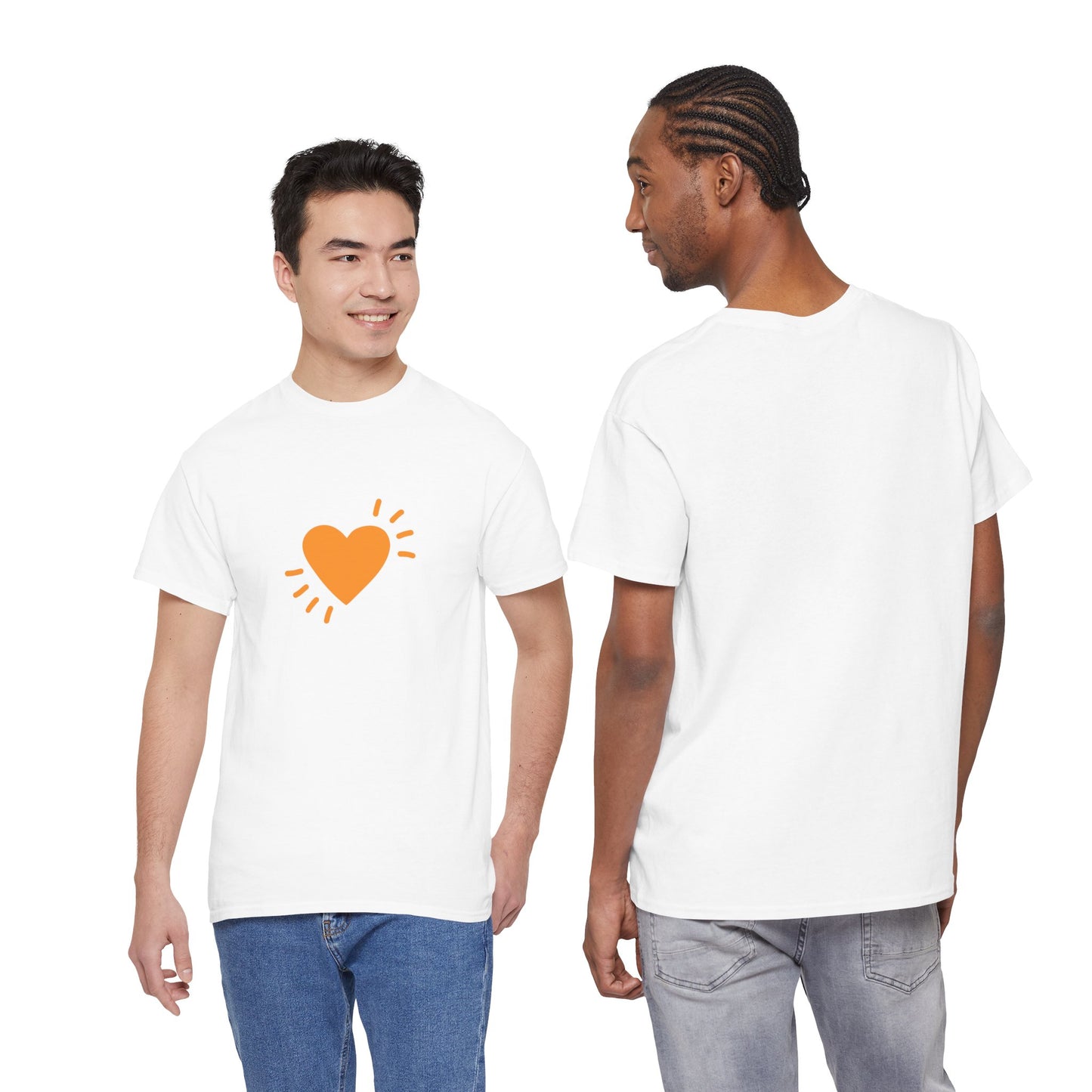Unisex Heavy Cotton Tee - Big Heart - SA