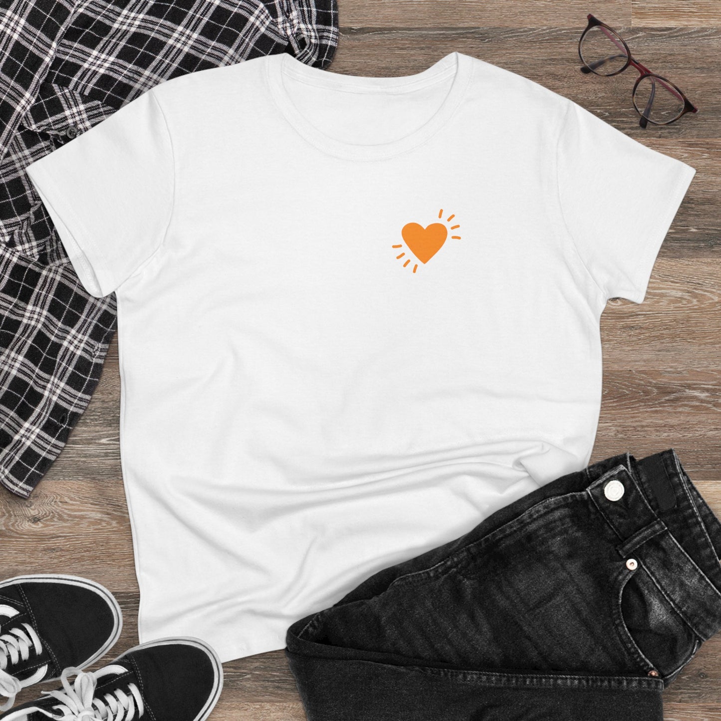 Women's Cotton Tee - Small Heart - SA
