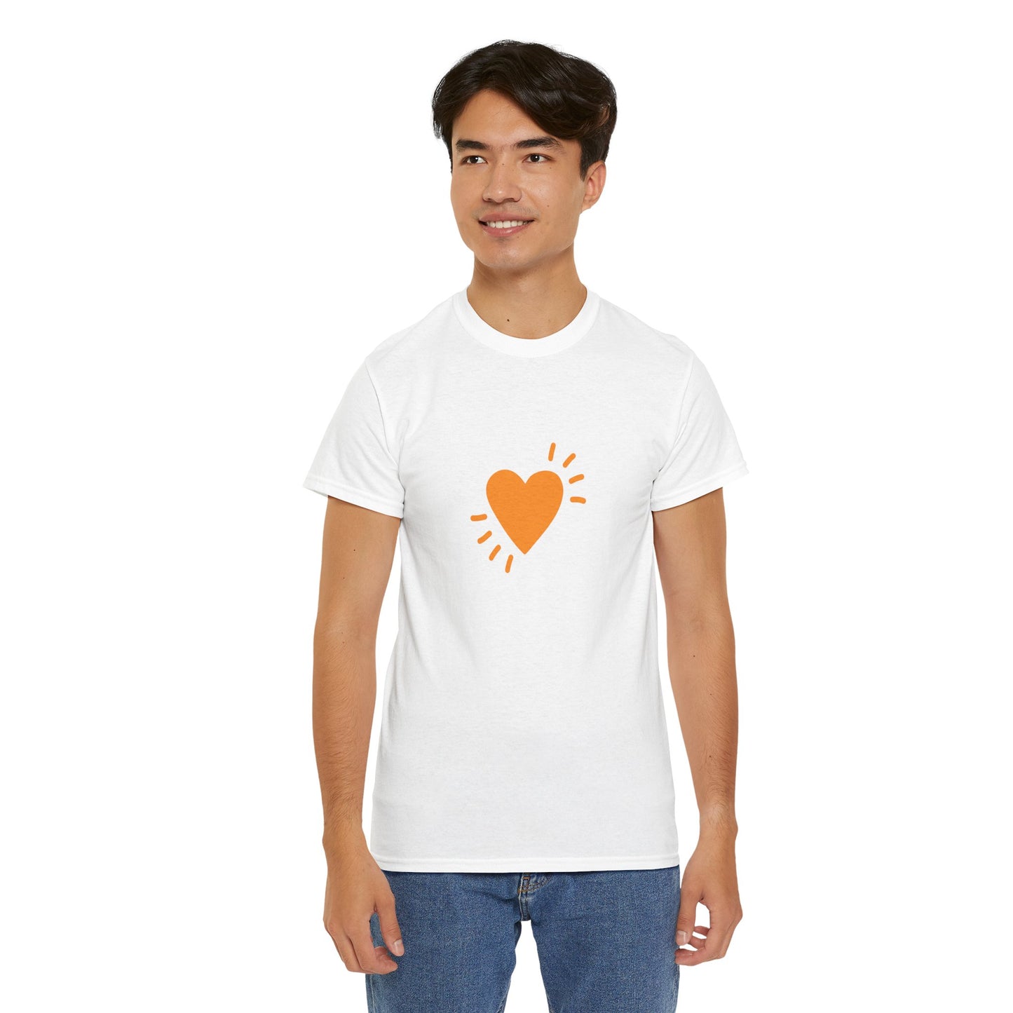 Unisex Heavy Cotton Tee - Big Heart - SA