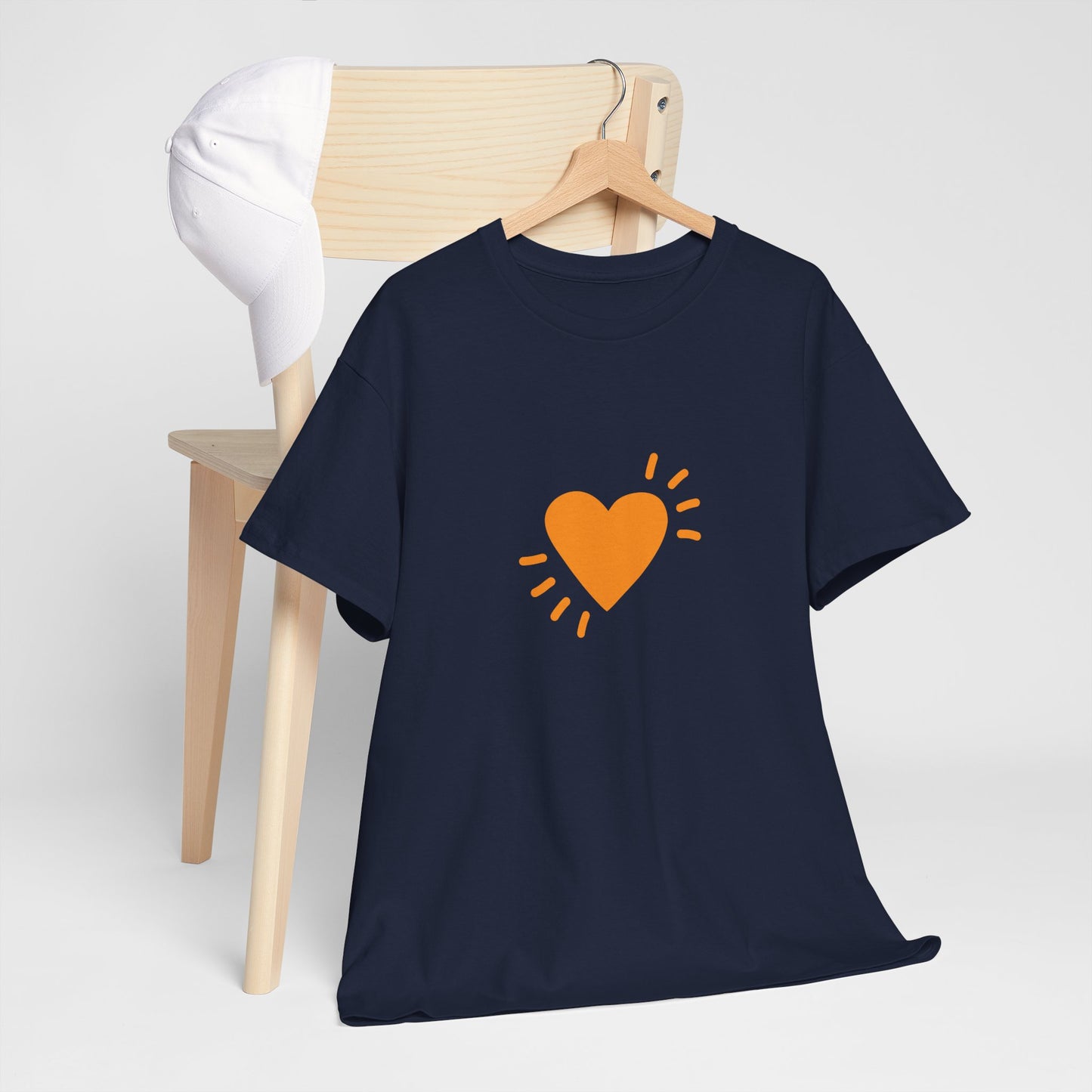 Unisex Heavy Cotton Tee - Big Heart - SA