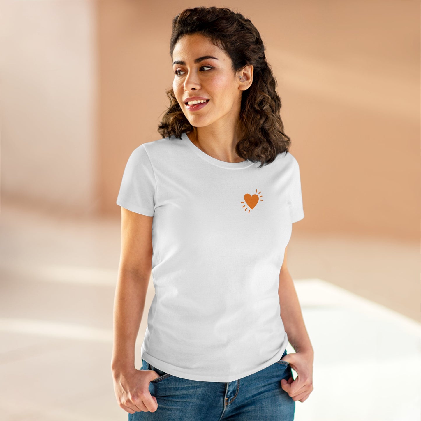 Women's Cotton Tee - Small Heart - SA