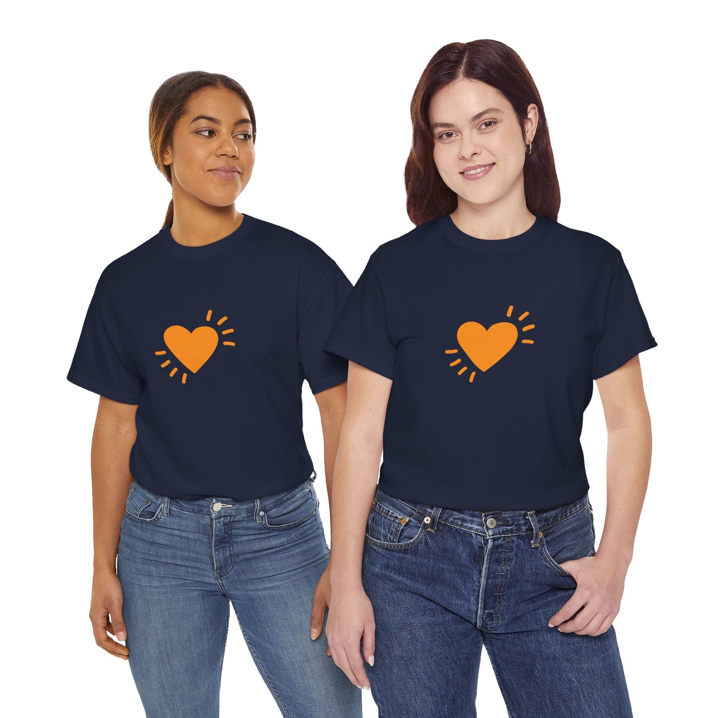 Unisex Heavy Cotton Tee - Big Heart - SA