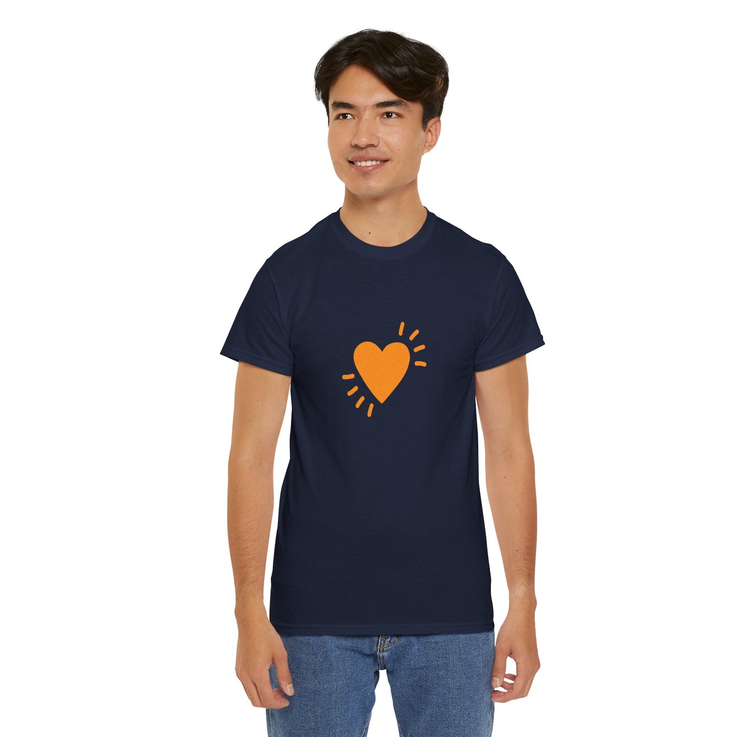Unisex Heavy Cotton Tee - Big Heart - SA